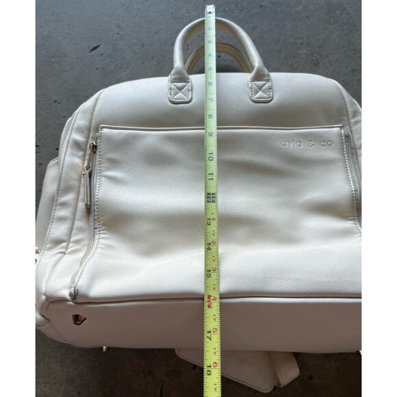 AYLA Co DIAPER BAG white cream Women’s Large Bag Travel Multipocket Carryon - Picture 11 of 16